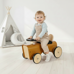 Jouets en bois pour enfants, tracteur à roulettes, vélo d'équilibre pour bébés de <span class=keywords><strong>12</strong></span> <span class=keywords><strong>mois</strong></span> et plus, vente en gros directe d'usine, conforme aux normes CE EN71 ASTM CPC - Product Image 1