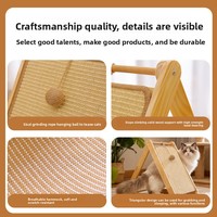 Arbre à chat avec griffoir, nid intégré, résistant à l'usure, anti-poussière, hamac triangulaire, tapis à griffer, jouet pour chat
