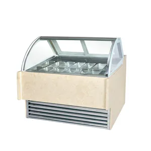 Vitrina de vitrina de pastel de encimera, Enfriador de bebidas, equipo de cocina, Enfriador de pantalla pequeña, congelador de helados