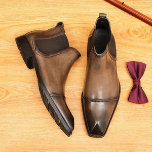 Fashion Business Formal <b>Boots</b> for Men High Quality Ankle <b>Boots</b> for Men Men's Party Luxury Custom Made Leather <b>Boots</b> - Product Image 5