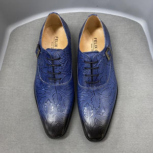 Zapatos Formales de Negocios para Hombre de Cuero Genuino 2026 con Patrón de Grafiti, Cierre sin Cordones, Moda Otoñal, Grabado Clásico Británico - Product Image 2