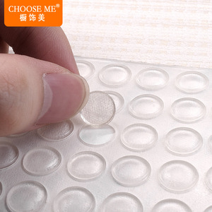 Lot de 50 patins en feutre pour meubles, autocollants ronds transparents en silicone anti-collision pour armoire - Product Image 4