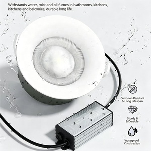 Plafonnier LED moderne encastré en aluminium, sans cadre, avec réflecteur incurvé dissimulé, IP65, entièrement étanche, anti-fumée et résistant <span class=keywords><strong>à</strong></span> l'<span class=keywords><strong>eau</strong></span> - Product Image 3