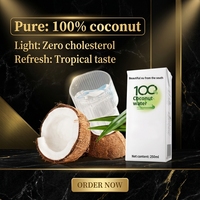 Bulk 100% puur kokoswater OEM aangepaste verpakking & etiket 250ml*6 fruitsap drank