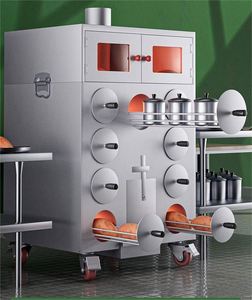 Griglia Riscaldante in Acciaio Inox e <span class=keywords><strong>Legno</strong></span> Verniciato, Macchina per Arrostire Canna <span class=keywords><strong>da</strong></span> Zucchero e Pere, 9 Fori <span class=keywords><strong>di</strong></span> Riscaldamento con 4 Ruote - Product Image 2