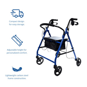 Déambulateur pour personnes âgées avec poignées offrant un soutien à la mobilité et une stabilité accrues pour les aînés à mobilité réduite - Product Image 3