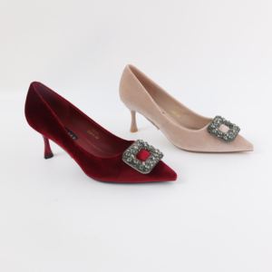 <span class=keywords><strong>2023</strong></span> tacones de fondo rojo de lujo para mujer, nuevos estilos, tacones altos sin cordones con punta en pico para fiestas de Primavera y verano, Sexy - Product Image 4