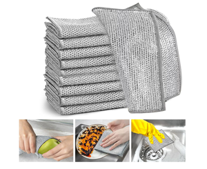 Multipurpose Microfiber Bathroom Cleaning <strong>Cloths</strong> Non-Scratch Miracle <strong>Cloth</strong> for Dishes and Sink - Product Image 1