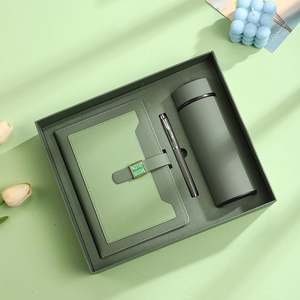 Promotional <b>Personalised</b> A5 Custom Leather Notebook Business Planner <b>Gift</b> Set with Pen Bottle - Product Image 2