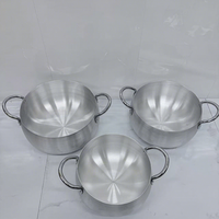 Ensemble de 5 casseroles en aluminium sans revêtement, best-seller transfrontalier, design minimaliste moderne, compatible gaz, cadeau de cuisine