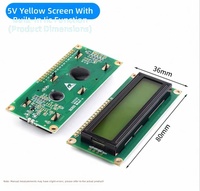 TFT 1602A 5V Blau-Gelbgrüner Bildschirm mit IIC/I2C Weißer Code Hintergrundbeleuchtung 16x2 TFT-Monitor-Modul LCD1602