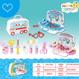 Petite valise enfant pas chère, jeu de rôle <span class=keywords><strong>docteur</strong></span> préscolaire, jouet éducatif en plastique pour médecin - Product Image 2