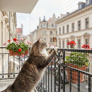 Redes de Seguridad para Balcones de Nailon Personalizadas al por Mayor, Redes de Plástico Transparentes Resistentes para Protección de Gatos - Product Image 1