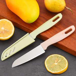 Ensemble de 2 couteaux à fruits et éplucheurs, manche en PP, lame en acier inoxydable, emballage sous blister pour supermarché - Product Image 4