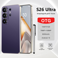 Nuevo Teléfono Inteligente 5G S26 Ultra Desbloqueado, 16GB+1TB, Pantalla HD de 7.3 Pulgadas, Cámara de Belleza de 72+108MP, Android 15, Doble SIM, CDMA, para Juegos