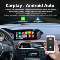 Écran radio GPS de voiture Android 13 de 8,8 pouces, Carplay, système multimédia stéréo pour Mercedes C W204 2011-2014