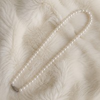 Colliers en perles d'imitation rondes plaquées argent, fabrication OEM/ODM, vente en gros, bijoux élégants pour femmes
