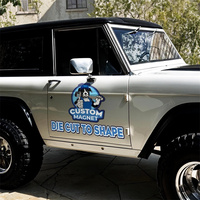 Autocollant magnétique personnalisé pour voiture, logo d'entreprise, résistant aux intempéries, réutilisable, pour pare-chocs de véhicule, promotion et affichage