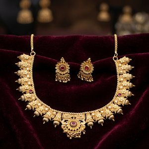 Joyería de Moda al por Mayor, Chapada en Oro de 14K, 18K y 24K, Conjuntos de Collares, Joyería India, Joyería de Latón Rellena de Oro, Oro Joyería - Product Image 2