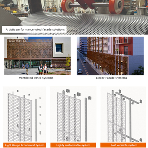 Panneaux de <span class=keywords><strong>façade</strong></span> en maille métallique perforée en aluminium découpés au laser CNC, 3 mm, imperméables pour murs extérieurs - Product Image 6