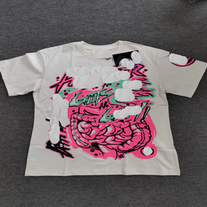 เสื้อยืดสตรีทแวร์ Y2K คุณภาพสูงสำหรับผู้ชาย เสื้อยืดพิมพ์ลายดาวสุดเท่ สไตล์วินเทจ ผลิตจากผ้าฝ้าย 100% แบบสั่งทำพิเศษ - Product Image 6