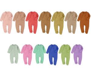 Ropa <span class=keywords><strong>de</strong></span> Bebé <span class=keywords><strong>de</strong></span> Algodón Orgánico al por Mayor con Certificado CPC, 13 Colores, Conjunto <span class=keywords><strong>de</strong></span> Ropa para Bebé, Mameluco - Product Image 2