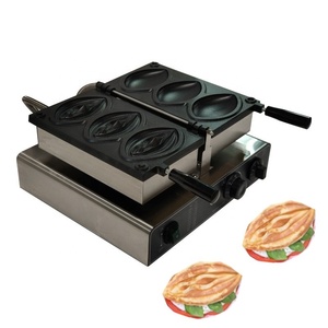Vente directe d'usine nouveau Design acier inoxydable femme gaufrier <span class=keywords><strong>Machine</strong></span> 3 pièces fille gaufrier haute productivité Snack <span class=keywords><strong>Machine</strong></span> - Product Image 4