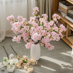 CL28001 Artificial Silk <strong>Cherry</strong> Blossom Flowers Peach Flowers for Vase Arrangements <strong>Home</strong> Wedding Table <strong>Decor</strong>