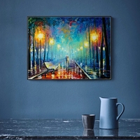 Vente en gros d'art mural abstrait sur toile célèbre paysage de rue de Paris couteau fait à la main peinture à l'huile