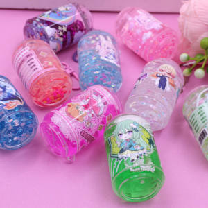 新しいソーダペンダントカスタムステッカーアクリルシェル飲料キーホルダー自作流体麻素材流砂オイルシェル - Product Image 4