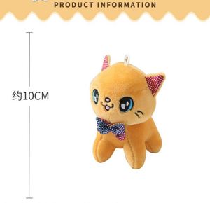 10CM sevimli peluş hayvan kedi anahtarlık bebek Kitty anahtarlık asılı süs dolması kadınlar için hayvan oyuncaklar Kawaii araba anahtarlık hediye - Product Image 5