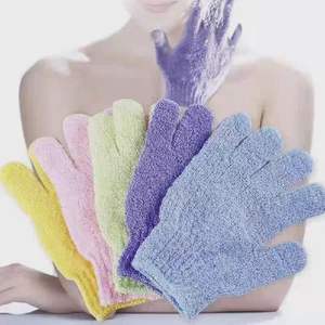 Guantes de baño exfoliantes de doble cara Piel de limpieza profunda para Spa Masaje Ducha Depurador Guantes exfoliantes para el cuerpo - Product Image 6