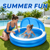 Piscine gonflable pour enfants personnalisée avec auvent pare-soleil, piscine pliable pour bébés, piscine pour jeux aquatiques, piscine au sol