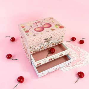 Caja Musical Giratoria <span class=keywords><strong>de</strong></span> Bailarina con Espejo y Cajones Dobles, Organizador <span class=keywords><strong>de</strong></span> Joyas Musical para Accesorios Infantiles, Venta al por Mayor en el Reino Unido - Product Image 2