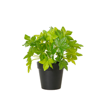 Vente en gros de plantes artificielles en pot à feuilles vertes Bonsaï, arbre décoratif, plante artificielle, décoration d'intérieur, 20 cm