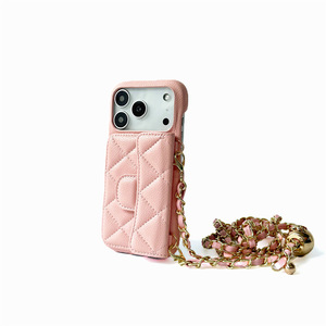 Custodia a tracolla di lusso in pelle PU trapuntata con porta carte per <span class=keywords><strong>iPhone</strong></span> 13/14/15/16/17 Pro Max, antiurto, con funzione <span class=keywords><strong>portafoglio</strong></span> - Product Image 2