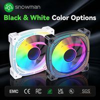 Ventilateur de refroidissement de châssis ARGB blanc 5V ZF120-ARGB-BK SNOWMAN, silencieux et durable, pour boîtier PC, radiateur CPU, roulement fluide, 20dBA