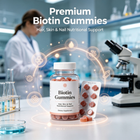 Biotine Gummies voor haar, huid & nagels - voedingssupplement voor volwassenen - natuurlijk en suikervrij