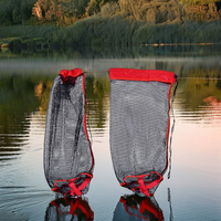 Portable Nylon Multifilament Filet De Pêche Sac Atterrissage Cage De Plongée avec Baitcaster Panier À Poisson pour Pêcheurs Écrevisses Sports Nautiques