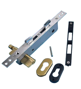 スライド式ほぞ穴ドアロック ハンドルフックロック スライドセキュリティ スライドドア用ほぞ穴ドア用 ダブルシリンダーロック キー付き - Product Image 5