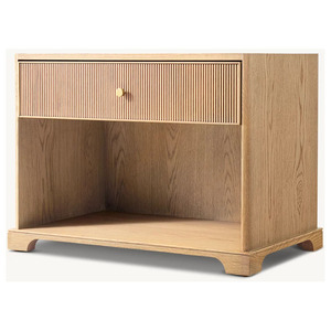 Table de chevet GENEVIEVE REEDED RHMAKER FURNITURE – Table de chevet moderne de luxe avec tiroir pour chambre à coucher - Product Image 2