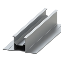 Support de montage solaire Amoy Mini Rail pour l'installation de panneaux photovoltaïques sur toiture avec garantie de 10 ans, résistance au vent de 60 m/s et résistance à la neige de 1,6 kN/m²