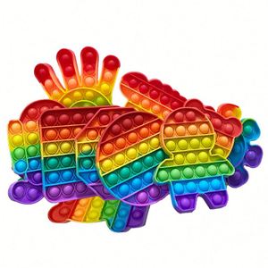 Nouveaux produits phares 2022 : Jouet simple arc-en-ciel Pop Push Bubble, populaire jouet anti-stress - Product Image 5