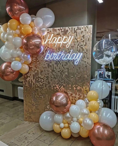 Portable Lightweight Sparkling <strong>Sequin</strong> PVC Backdrop Indoor Outdoor Use Shimmer <strong>Wall</strong> <strong>Panel</strong> Square - Product Image 1