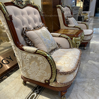 Chaise longue d'appoint en bois au design antique Chaise de canapé simple et tables d'appoint pour salon de style classique victorien