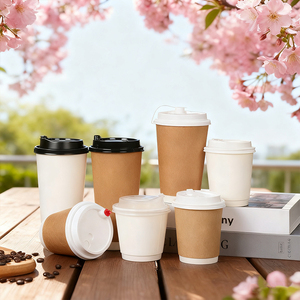 Vasos de Papel Kraft PLA Desechables Personalizados AT PACK de 4oz 8oz 12oz para Café Caliente, Café Helado, Helado, Vasos de 8oz 12oz 20oz - Product Image 6