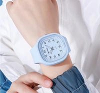 Skmei 2501 montre à Quartz minimaliste mignon coloré dessin animé carré montre-bracelet pour hommes garçons filles jeunes étudiants enfants Reloj