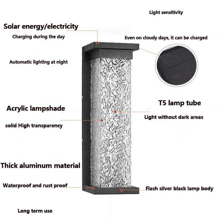 led wall exterior lighting with sensor