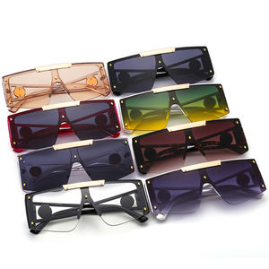 NWOGLSS 7158 nouveau carré grand cadre coloré PC lunettes de soleil en plein air <span class=keywords><strong>2021</strong></span> - Product Image 1