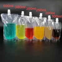 30ml 50ml 100ml 150ml 200ml 250ml 300ml 350ml 380ml 500ml ml Sac support en plastique pochette à bec pour liquide